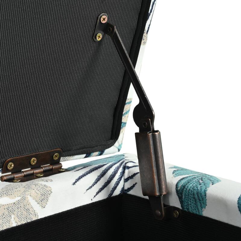 Breanna Floral Upholstered Storage Ottoman by Christopher Knight Home