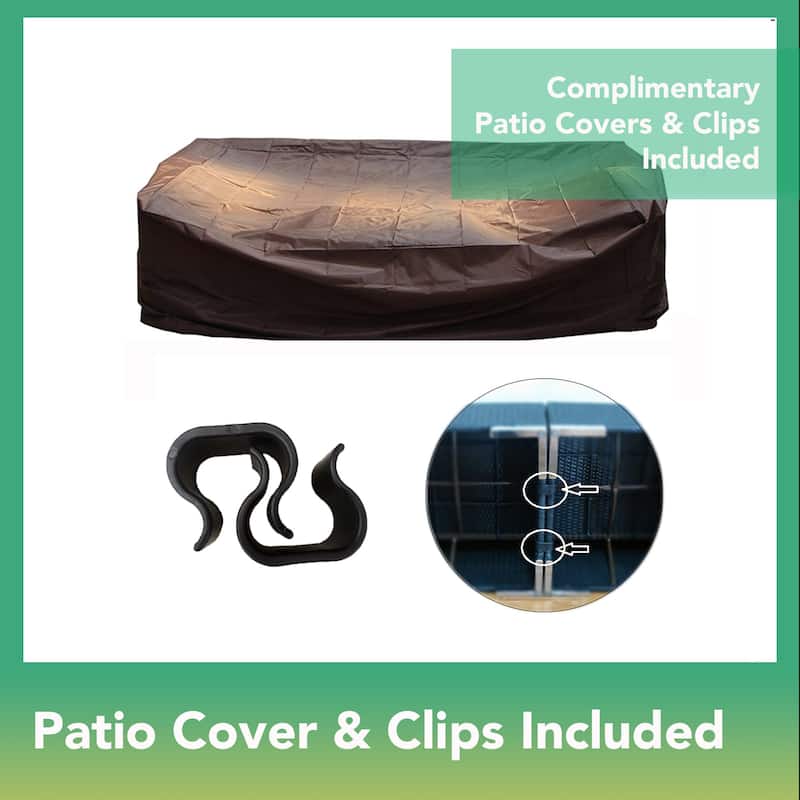 Ohana Outdoor Patio 9-piece Mixed Brown Cushioned Wicker Sofa Set - No Assembly