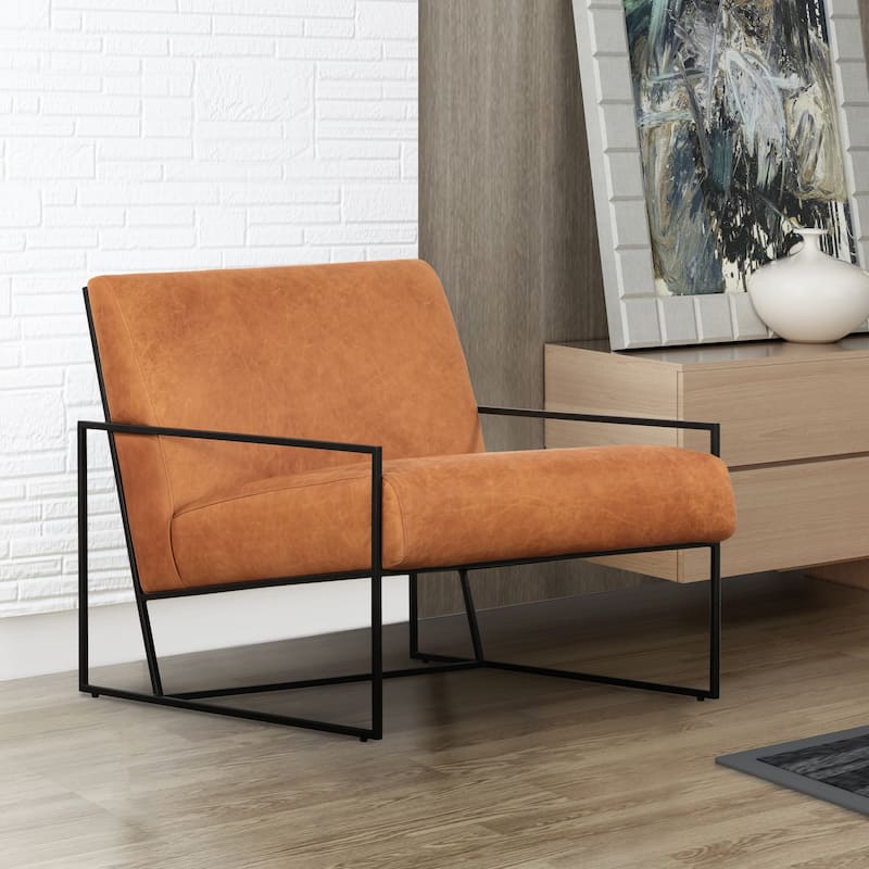 Poly & Bark Bo Lounge Chair - Full Grain Genuine Italian Leather