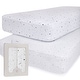 preview thumbnail 34 of 47, Ely's & Co. Baby Fitted Crib Sheet Set - 2 Pack - 28" x 52" Black & White Celestial