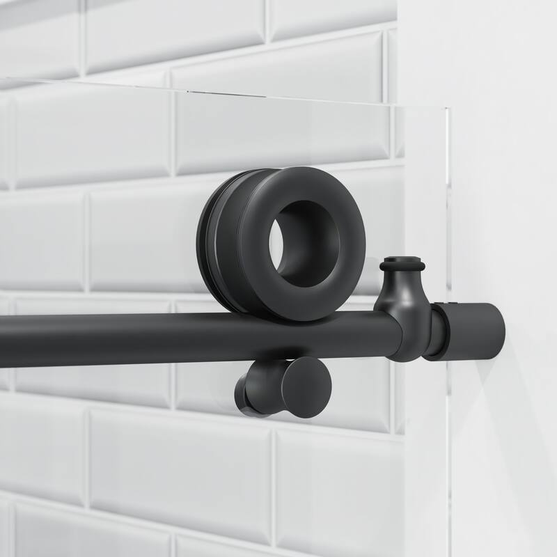 Seawin Crystal 56 - 60 x 78 inches Frameless Sliding Shower Door 3/8 in. (10 mm) Clear Tempered Glass with NanoShield Coating