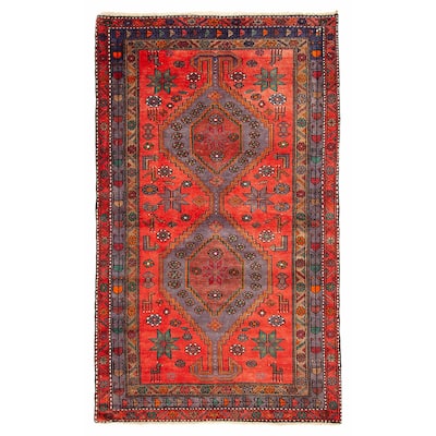 ECARPETGALLERY Hand-knotted Anadol Red Wool Rug - 4'1 x 6'10