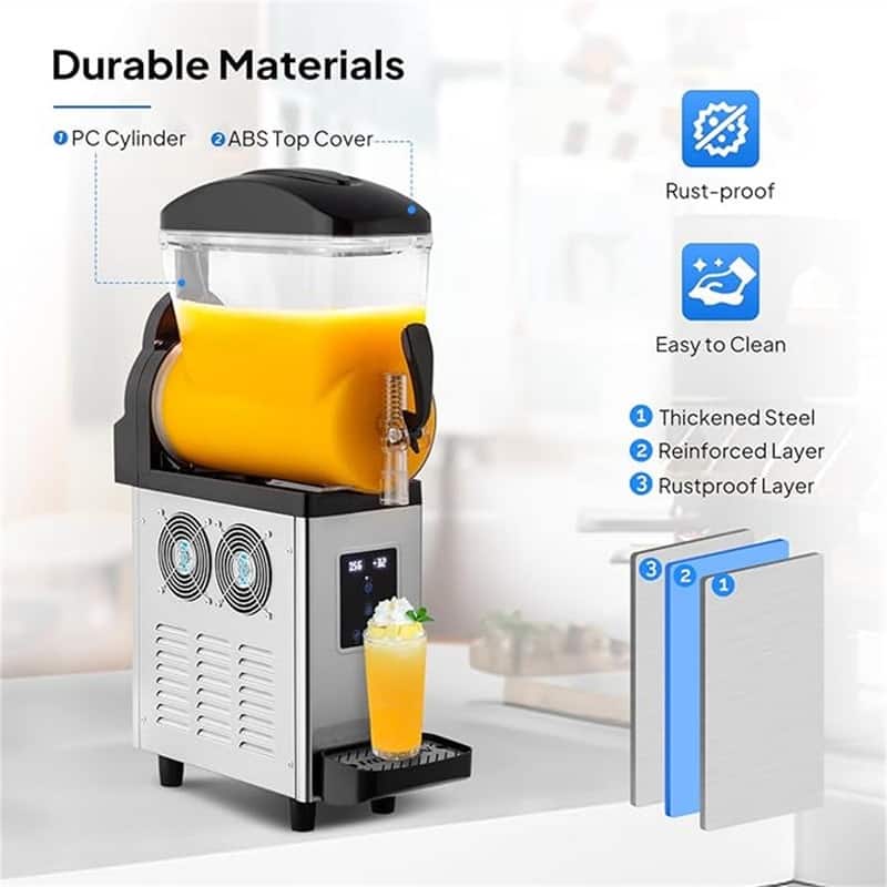 4 Gallon 110V 430W Stainless Steel Slushie Machine