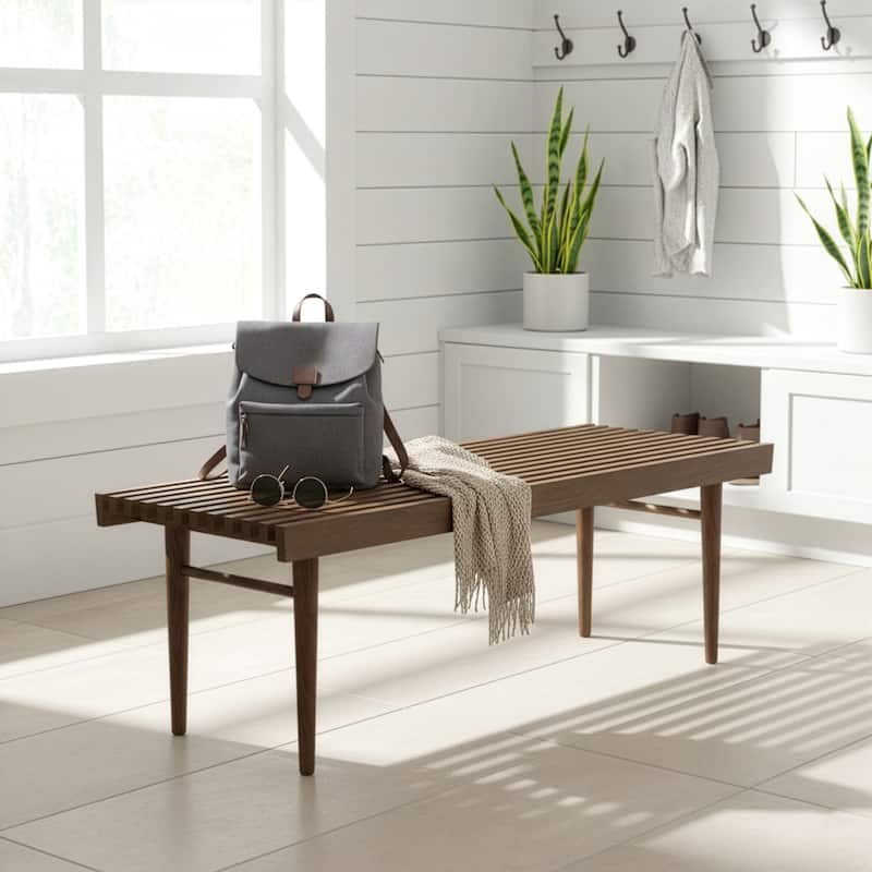 Baird Slatted Wooden Bench