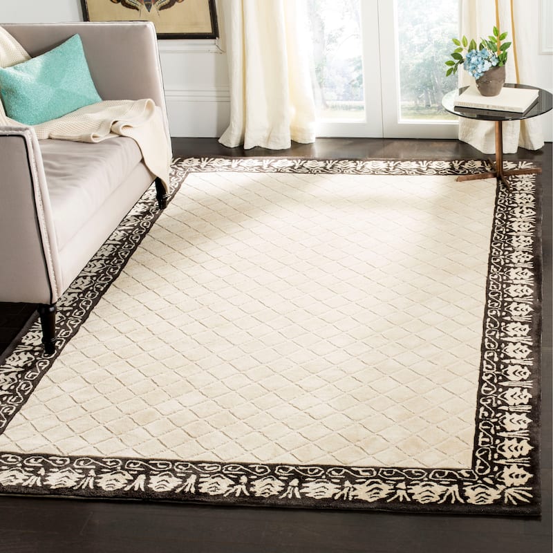 SAFAVIEH Handmade Total Performance Majbritt Oriental Trellis Rug - 9' x 12' - Grey
