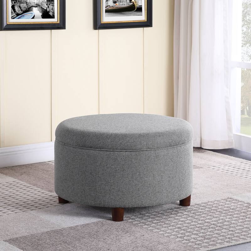 HomePop Round Storage Ottoman