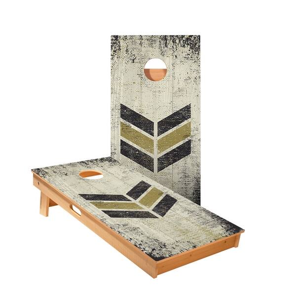 slide 2 of 5, Vintage Military Cornhole Boards NO Bags - Add Board Lights