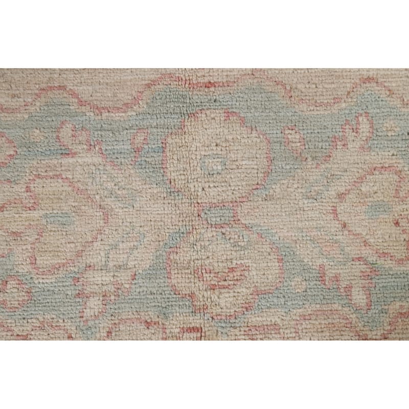 Hand Knotted Oriental 100% Wool Carpet Transitional Medallion Beige & Ivories Oushak Area Rug - 10' 3'' X 8' 0''
