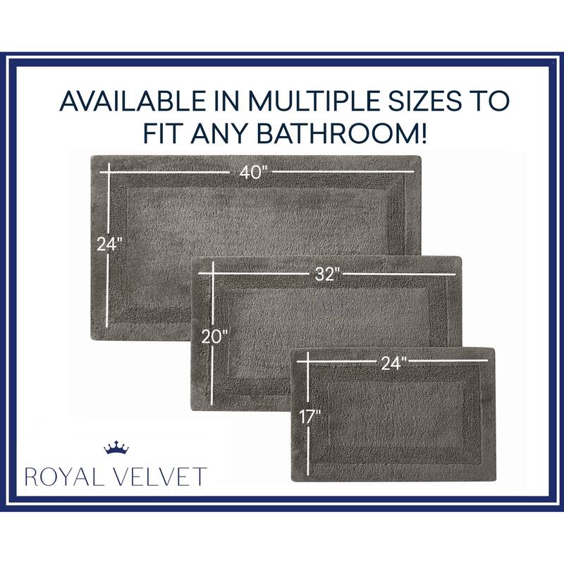 Royal Velvet Classic Cotton Bath Rug (Available in Multiple Sizes)