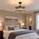 preview thumbnail 3 of 39, 20"/28" Caged Chandelier Ceiling Fan with Crystal Light Remote Control