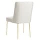 preview thumbnail 95 of 124, SAFAVIEH Couture Nolita Velvet Accent Chair - Mustard / Brass - 28"x23"x35.3" - 28" W x 23" D x 35" H