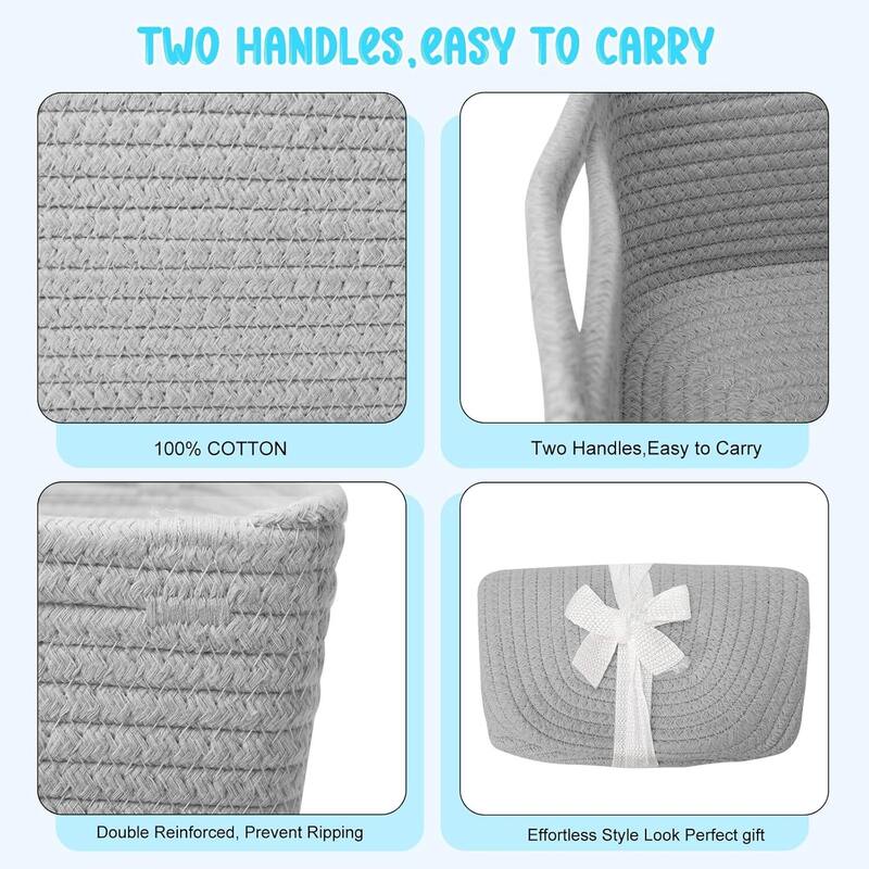 3-Pack Shelf Baskets for Organizing, Storage Baskets, Storage Organizer - 1.5"L x 0.5"W x 1"H