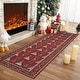 preview thumbnail 26 of 27, Christmas Area Rugs for Living Room Bedroom Xmas Tree Festival Winter Decorations Rugs Soft Foldable Accent Rug 2'x10' - Red