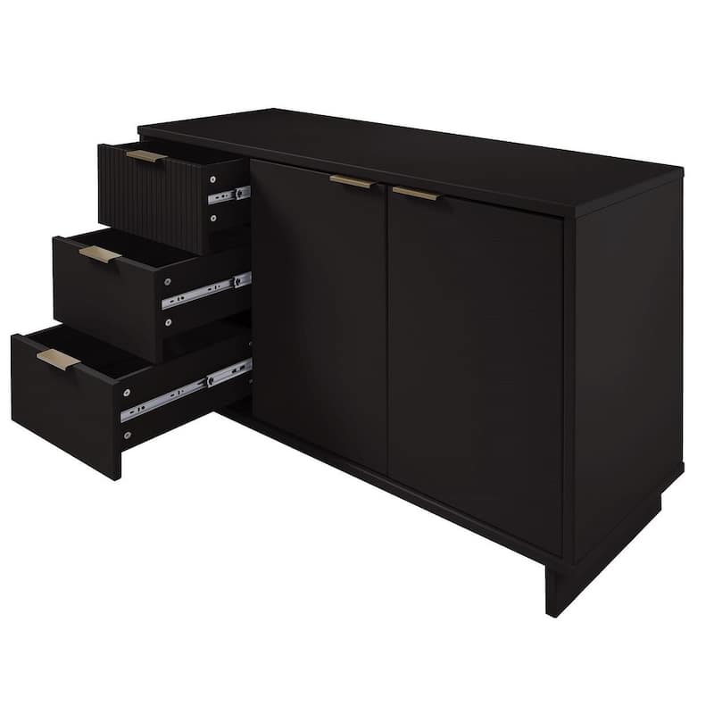 Manhattan Comfort Granville 55.07" 3 Drawer Modern Sideboard