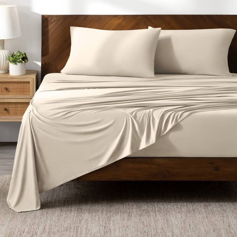 Bare Home Microfiber Stretch Knit Sheet Set
