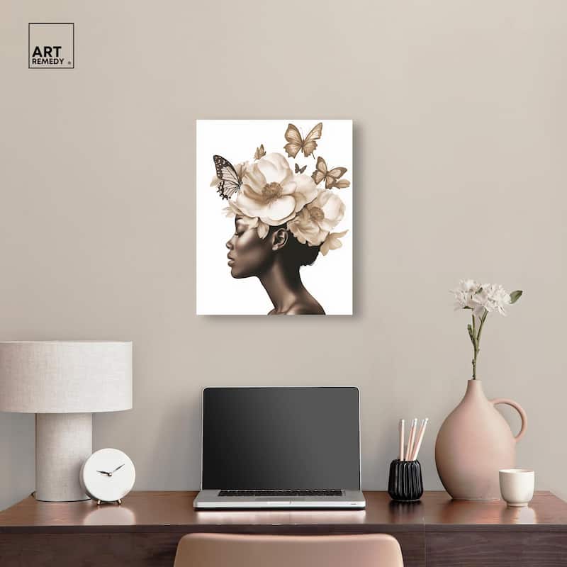 In Her Thoughts I Canvas by Art Remedy, Gallery Wrapped