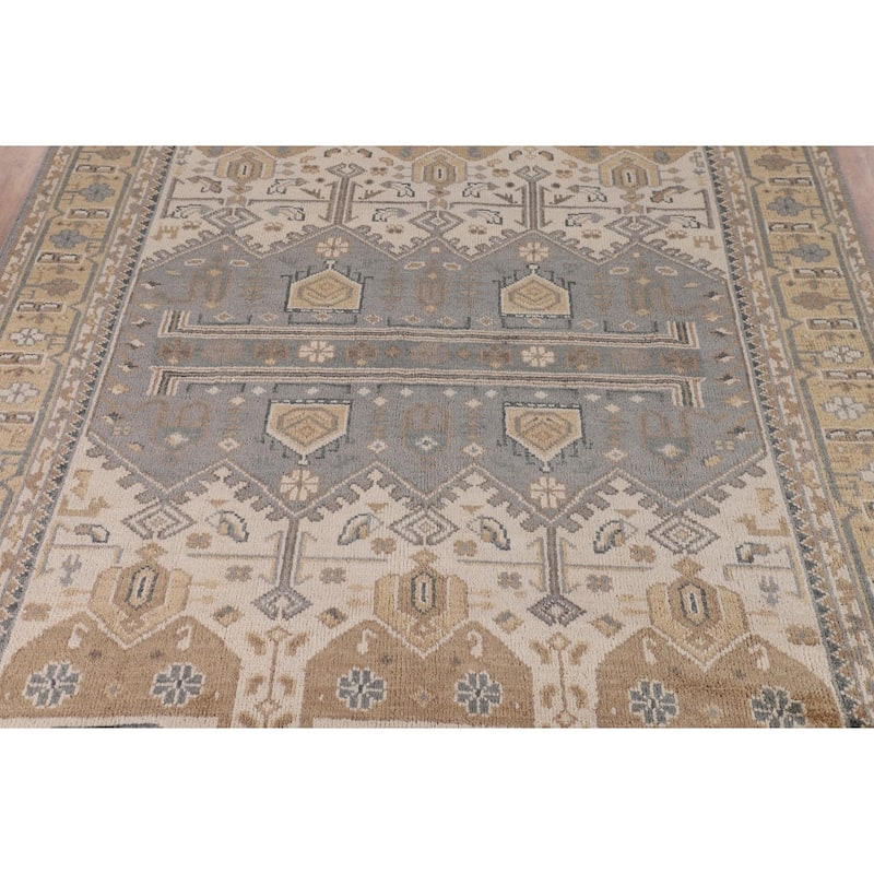 Khotan Indian Area Rug Handmade Wool Carpet - 8'0"x 10'1"