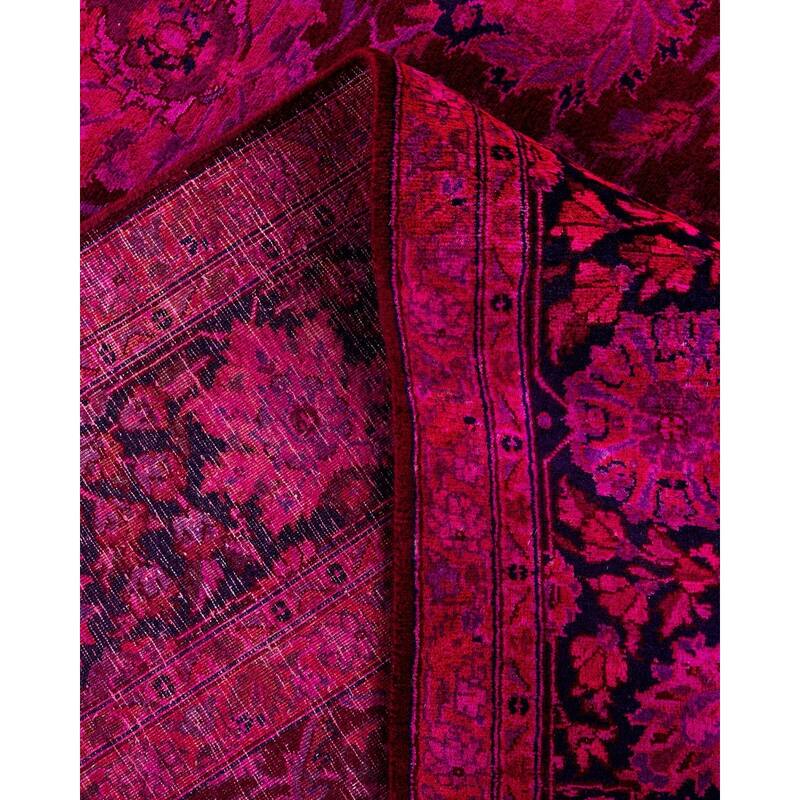 Contemporary Overdyed Wool Hand Knotted Area Rug - 6' 1" x 9' 4"
