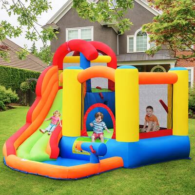 Inflatable Bounce House Water Slide with/ Climbing Wall