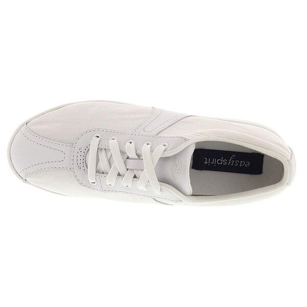 easy spirit white leather sneakers