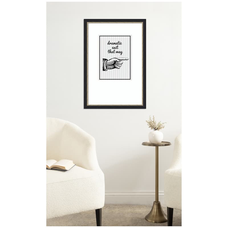 Kate and Laurel Dramatic Exit by Megan Ryan Framed Wall Art Print