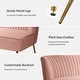 preview thumbnail 16 of 114, HULALA HOME Monica Modern Velvet Curved Tufted Back Loveseat with Metal Tapered Legs
