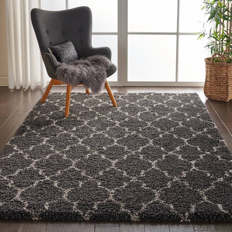 Nourison Amore Shag Area Rug - Charcoal - 3' 11" x 5' 11" - Rectangle