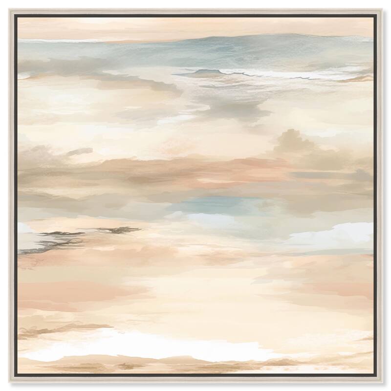 Roseate Skyfall I Canvas by Art Remedy - Silver - 16" x 16"