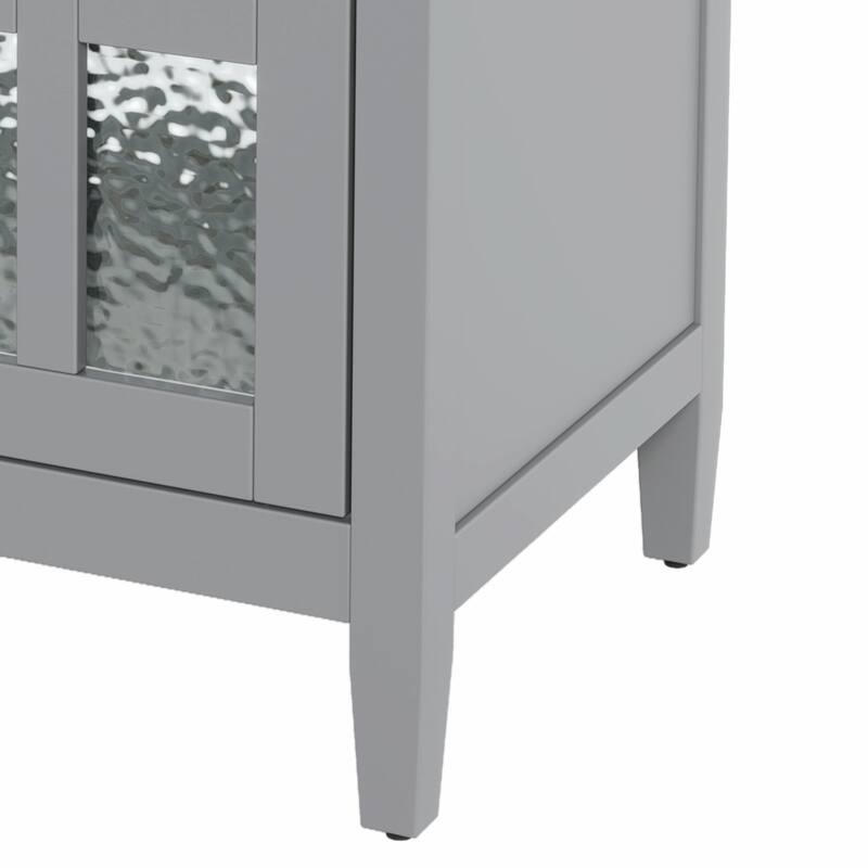 30" Bathroom Vanity with Ceramic Sink, Equipped with Adjustable Shelf and Tip-Out Tray