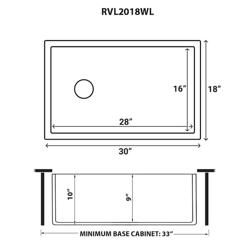 Ruvati 30-inch Fireclay Farmhouse Offset Drain Kitchen Sink Single Bowl White - Left Drain -