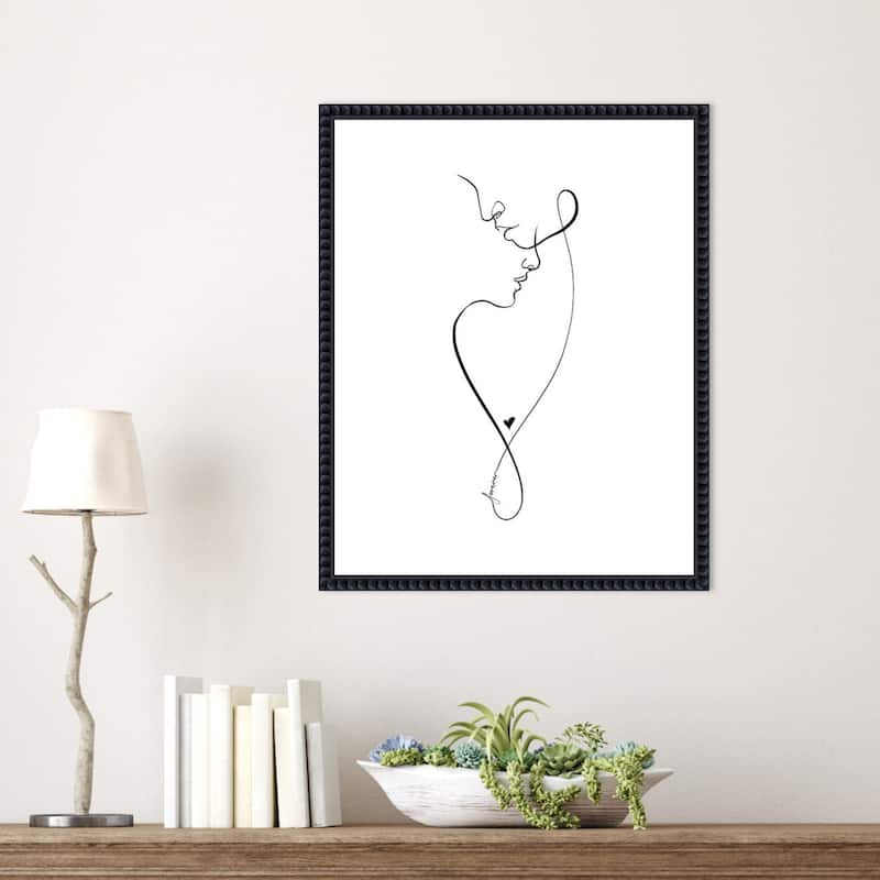 Forever by Isabella Karolewicz Framed Canvas Wall Art Print - Sylvie Beaded Black