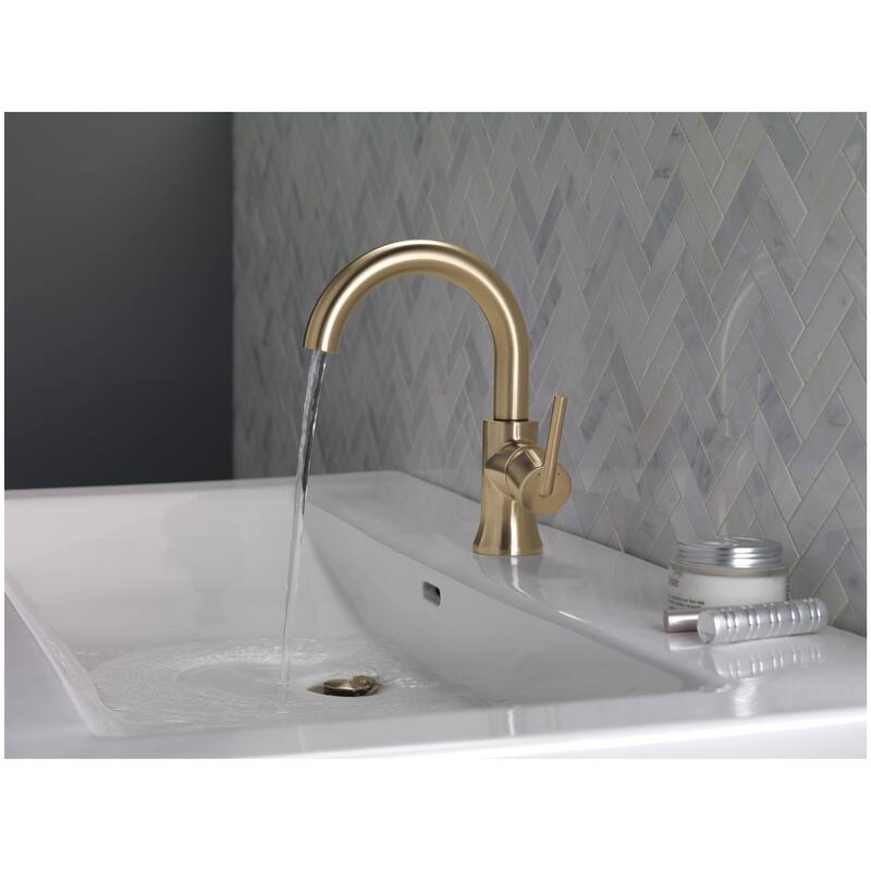 Delta 559HAR-DST Trinsic 1.2 GPM Single Hole Bathroom Faucet with Push