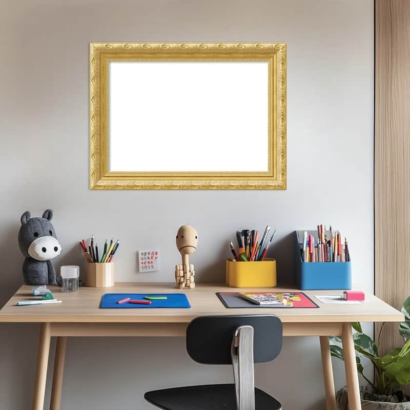 Amanti Art Versailles Gold Framed Dry Erase Magnetic Board
