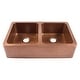 preview thumbnail 2 of 7, Adams Copper 36" Double Bowl Farmhouse Apron Front Undermount Kitchen Sink