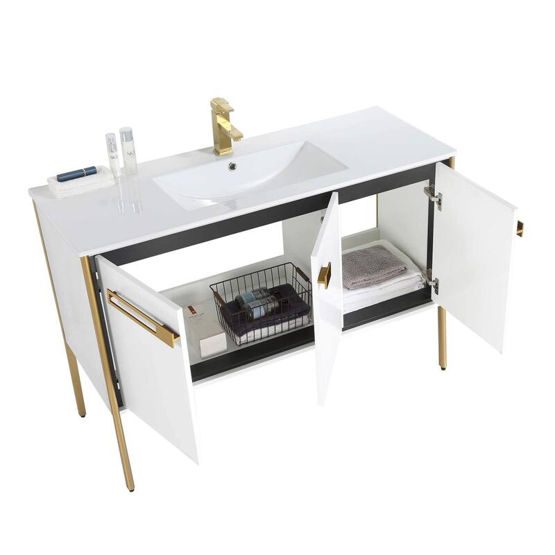 Fine Fixtures Oakville Bathroom Vanity with White Ceramic Sink
