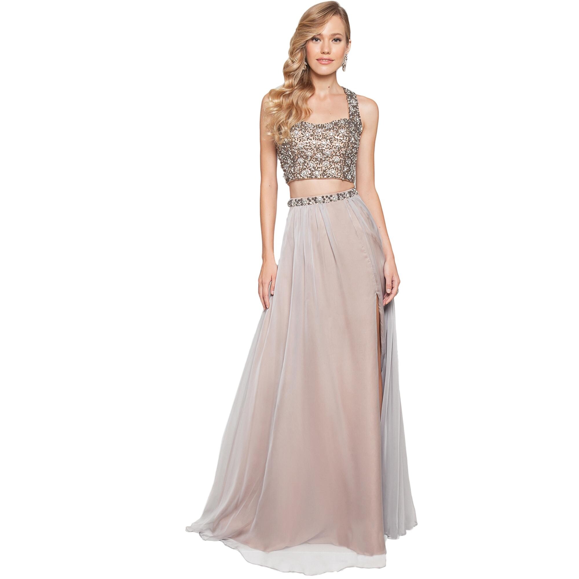 embellished crop top dress