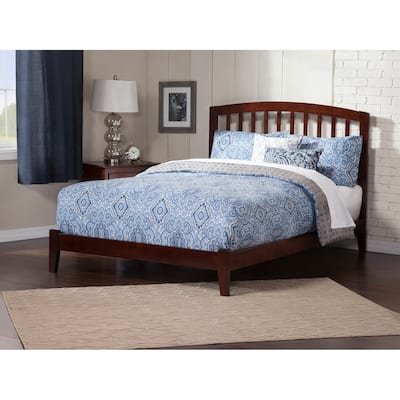 Richmond Queen Low Profile Wood Platform Bed in Walnut