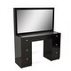 preview thumbnail 9 of 27, Boahaus Venus Modern Vanity, Glass Top, 07 Drawers - N/A