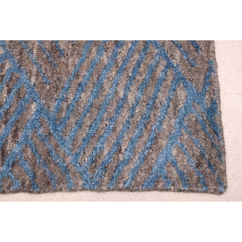 ECARPETGALLERY Hand Loomed Elysian Grey Rug - 5'1 x 7'6