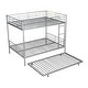 preview thumbnail 28 of 47, 2 In 1 Full over Full Metal Bunk Bed With Trundle,Save Space