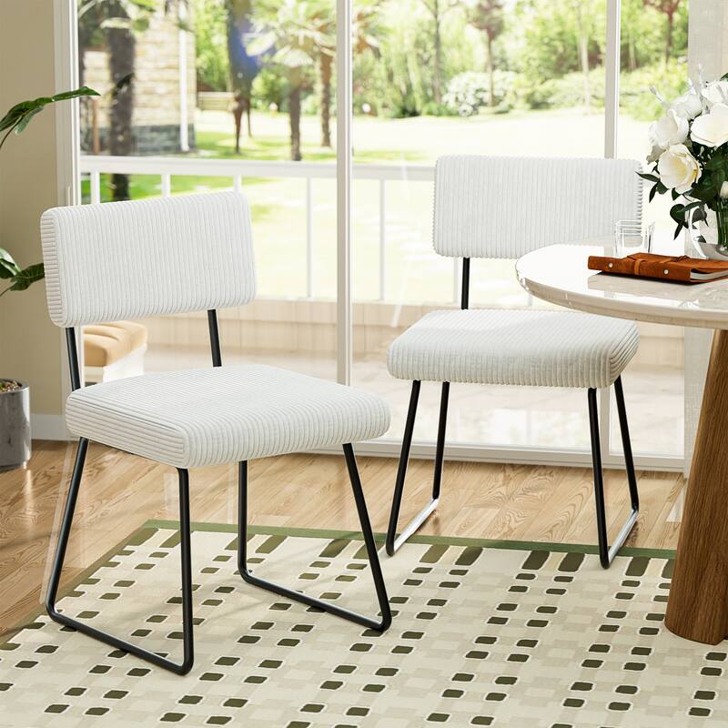 Modern Set of 2/4/6/8 Dining Chairs Upholstered Chairs with Open Back for Dining Room and Kitchen