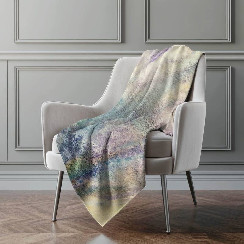 Premium Machine Washable Contemporary Glam Sherpa Throw Blanket - Blue - 4'2" x 5'10"