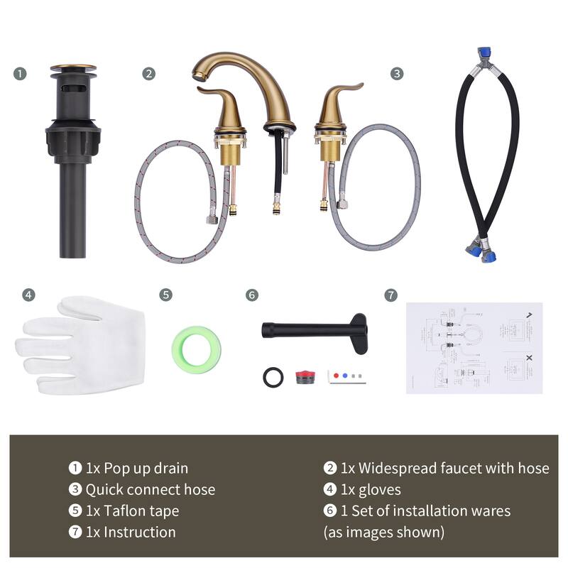 WOWOW Elegant Dual-Handle Bathroom Sink Faucet