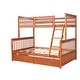 preview thumbnail 56 of 71, Classic Wooden Bunk Bed,Twin-Over-Full Bunk Bed with Ladders and Two Storage Drawers