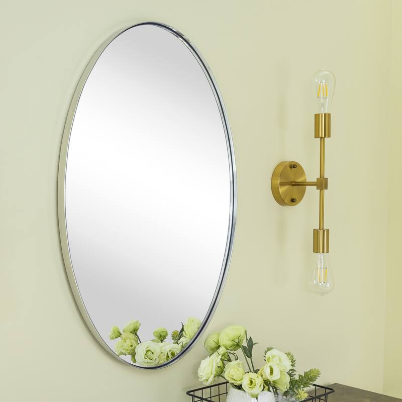 Javell Oval Metal Wall Mirror