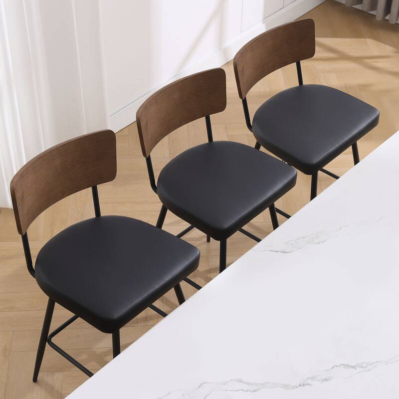 Faux Leather Upholstered Swivel Counter/Bar Stools Set of 2/3/4