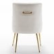 preview thumbnail 9 of 106, SEYNAR Modern Dining Chairs Set of 6, Velvet Accent Chair Tufted Back Armless Chair with Back Pull