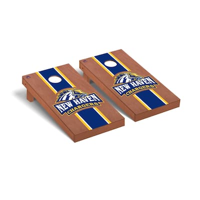 University of New Haven UNH Chargers Rosewood Cornhole Board Set