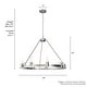 preview thumbnail 4 of 14, Hunter 30" Saddlewood 9-Light Chandelier - Dining Room, Entry - Farmhouse, Industrial, Wagon Wheel
