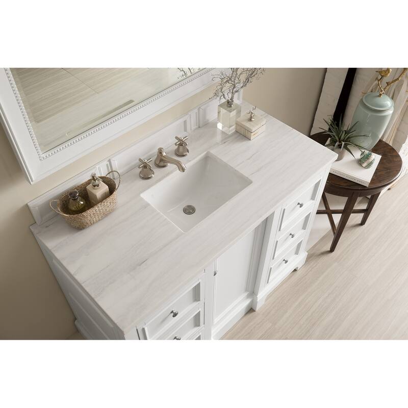 James Martin Vanities De Soto 48" Single Vanity, Bright White